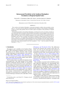 Intraseasonal Periodicity in the Southern