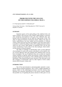 some problems of gelling of emulsified colloidal silica