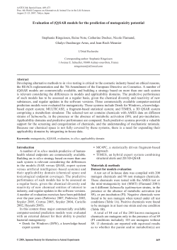 Evaluation of (Q)SAR models for the prediction of