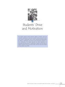 Students` Drive and Motivation