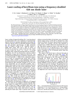 Laser cooling of beryllium ions using a frequency