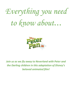 Join us as we fly away to Neverland with Peter and