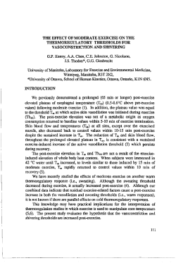 THE EFFECT OFMODERATE EXERCISE ON THE