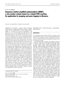 Sequence-related amplified polymorphism (SRAP)