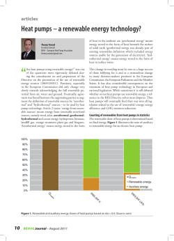 Heat pumps &ndash; a renewable energy technology?