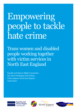 Trans women and disabled people working together with victim