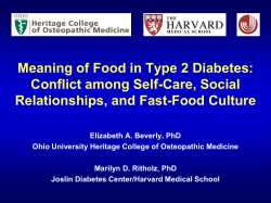 Meaning of Food in Type 2 Diabetes: Conflict among Self