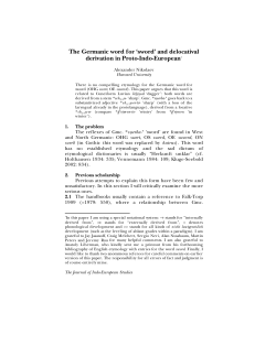 The Germanic word for `sword` and delocatival