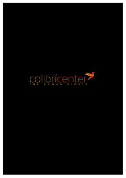 Press Kit [Download] - Colibri Center for Human Rights
