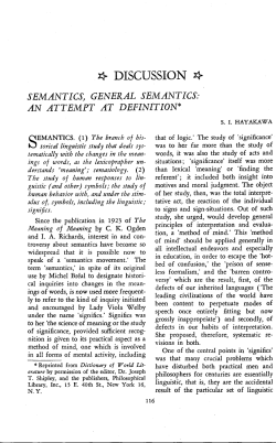 discussion - The Institute of General Semantics