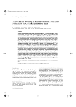 McCloud River redband trout - San Francisco State University