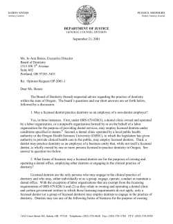 OP-2001-1, September 21, 2001 - Oregon Department of Justice