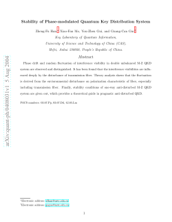 Stability of Phase-modulated Quantum Key Distribution System