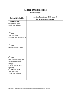 Ladder of Assumptions Worksheet 1