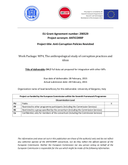 EU Grant Agreement number: 290529 Project acronym