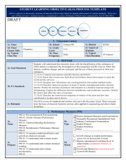 SLO Chemistry Sample