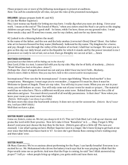 Please prepare one or more of the following monologues to present