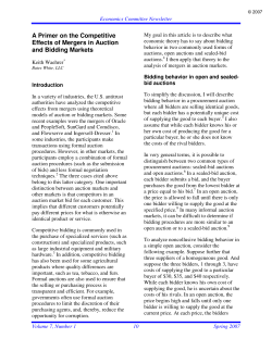 A Primer on the Competitive Effects of Mergers in Auction and