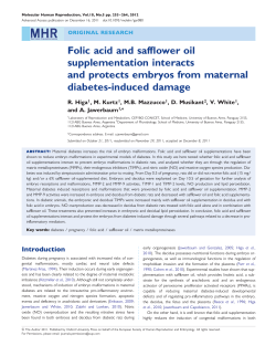 Folic acid and safflower oil supplementation interacts and protects
