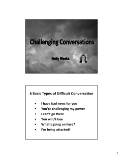 6 Basic Types of Difficult Conversation