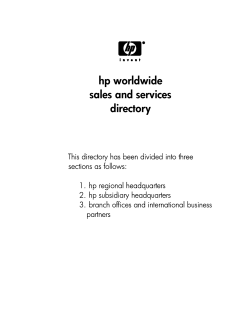 hp worldwide sales and services directory