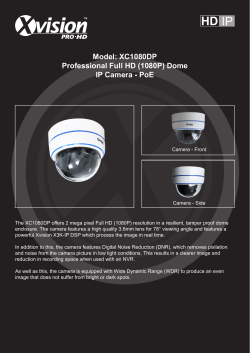 Model: XC1080DP Professional Full HD (1080P) Dome IP Camera