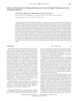 Effects of Solvation on the Pairing of Electrons in a Series of Simple