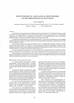 effectiveness of a mechanical pretensioner on the