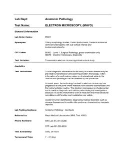Lab Dept: Anatomic Pathology Test Name: ELECTRON
