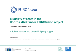 Subcontractors and other third party support