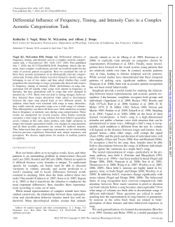 Differential Influence of Frequency, Timing, and Intensity Cues in a