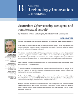 Sextortion - Brookings Institution