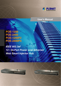 POE-2400P4 User Manual