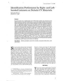 Identification Performance by Right-and Left