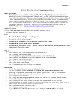ENG 105.college english syllabus