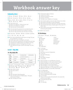 Introduction Unit 1 My life