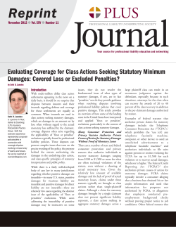 Evaluating Coverage for Class Actions Seeking Statutory Minimum