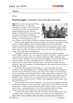 Charlemagne | Europe`s worrying gerontocracy