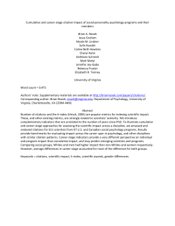 Cumulative and career-stage citation impact: An
