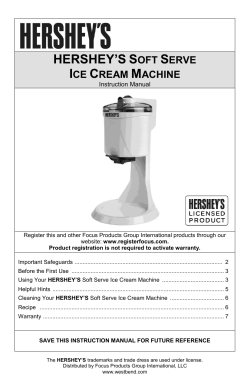 HERSHEY`S Soft Serve Ice Cream Machine