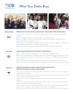 What Your Dollar Buys - United Way of Metropolitan Dallas