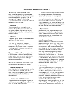 Blood of Pangea Open Supplement License v1.0 The following
