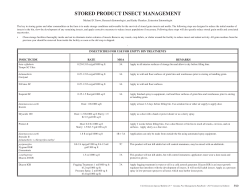 stored product insect management