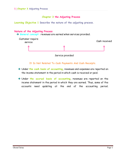 Chapter 3 the Adjusting Process Learning Objective 1 Describe the