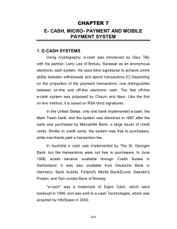 chapter 7 e- cash, micro- payment and mobile
