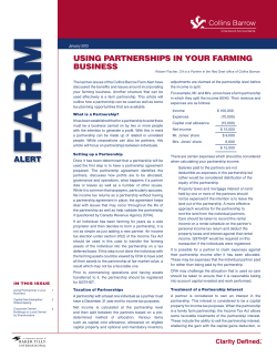 alertf using partnerships in your farming business