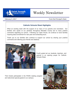 February 5, 2017 - St. Joseph Catholic School