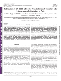 Distribution of KAI-9803, a Novel -Protein Kinase C Inhibitor, after