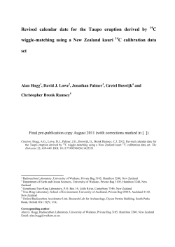 Dating of Taupo tephra_final draft_The Holocene