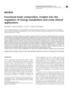 Functional body composition: insights into the regulation of